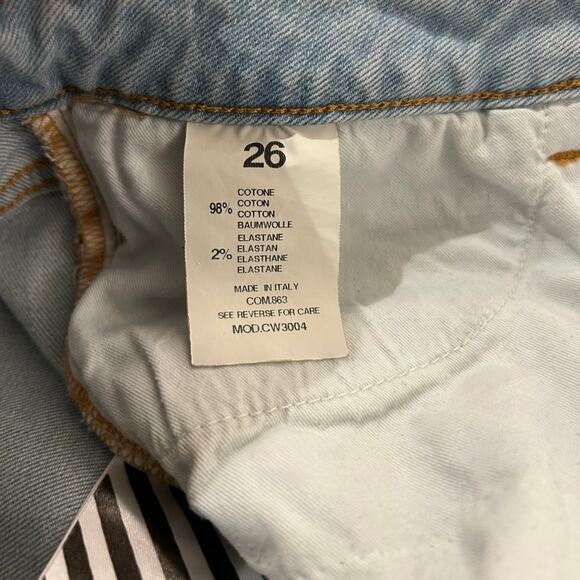 EUC Off-White Diagonal Stripe Patchwork Slim Jeans Size 26 Virgil Abloh Rare Y2K - Picture 8 of 16